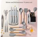 FANNOU Kochbesteck-Set 19-tlg. Silikon Grau Bild 1