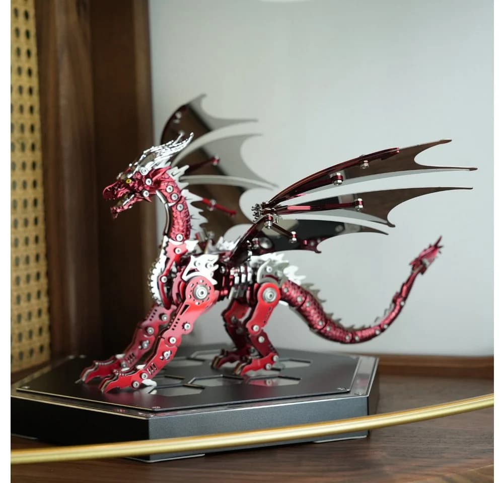 FANNOU 3D-Puzzle Mechanischer Drache 313 Teile Metallbausatz - Bild 4