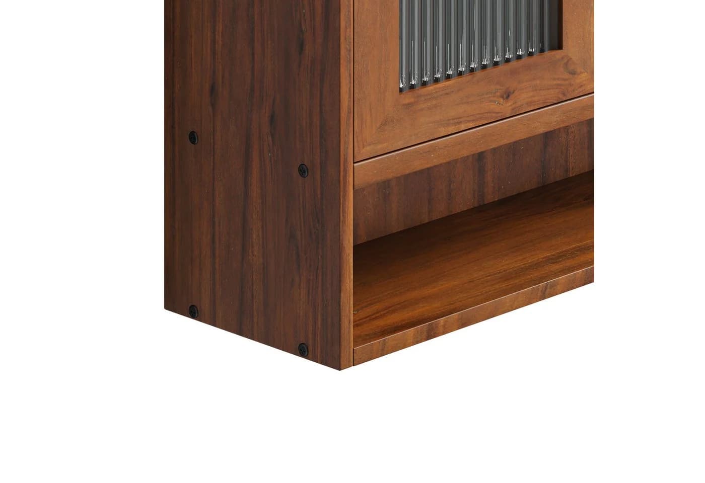 FANNOU Hängeschrank Retro 2-türiger Schiebeschrank Braun - Bild 4