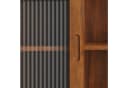 FANNOU Hängeschrank Retro 2-türiger Schiebeschrank Braun Bild 5