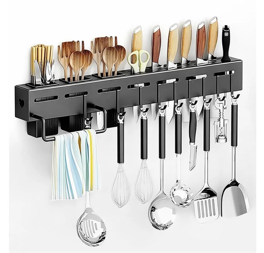FANNOU Küchenorganizer-Set mit 10 Haken & Selbstklebung - Bild 2