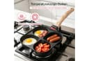 FANNOU Bratpfanne mit Deckel, 4 Loch Aluminium Antihaft für Induktion & Gas Bild 4