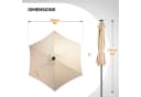 FANNOU Sonnenschirm Beige mit LED und Kippfunktion Bild 1
