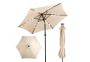 FANNOU Sonnenschirm Beige mit LED und Kippfunktion Bild 2