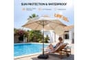 FANNOU Sonnenschirm Beige mit LED und Kippfunktion Bild 3