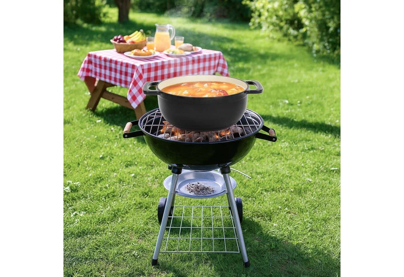 FANNOU Schmortopf Gusseisen 4,7L Emaille Schwarz - Bild 4