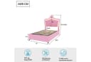 Celya Kinderbett 90x200 cm LED-Beleuchtung Rosa Bild 1