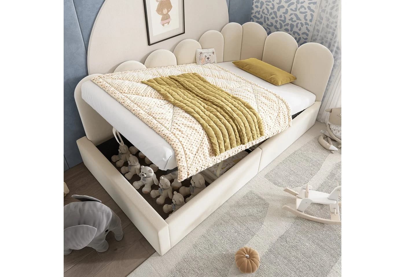 Celya Polsterbett Daybett Beige mit Stauraum - Bild 2