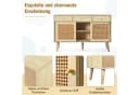 Celya Sideboard Kommode mit 3 Schubladen und 3 Schiebetüren, Rattangeflecht Bild 4