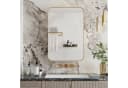 Celya Spiegelschrank Moderner Wand-Badezimmerschrank, Rechteckiger Spiegelschrank mit Stauraum, Metallrahmen, Gold Bild 2