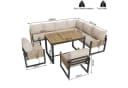 Celya Gartenlounge-Set 7-8 Sitze Beige Metall wetterfest Bild 1