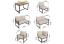 Celya Gartenlounge-Set 7-8 Sitze Beige Metall wetterfest Bild 3