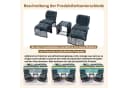 Celya Gartenlounge-Set 5-tlg. Schwarz/Grau PE-Rattan mit Glasplatte Bild 3