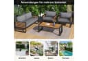 Celya Gartenlounge-Set Grau mit Akazienholz Armlehnen Bild 3