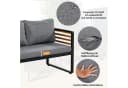 Celya Gartenlounge-Set Grau mit Akazienholz Armlehnen Bild 4