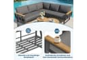 Celya Gartenlounge-Set Grau Modular Outdoor-Sitzgruppe mit Kissen Bild 4