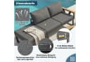 Celya Gartenlounge-Set Grau Modular Outdoor-Sitzgruppe mit Kissen Bild 5