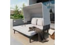 Celya Gartenlounge-Set 2-Sitzer Grau mit Markise Bild 2
