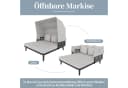 Celya Gartenlounge-Set 2-Sitzer Grau mit Markise Bild 3
