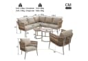 Celya Gartenlounge-Set 6-teilig Outdoor Sofa Set Beige PE-Rattan Bild 1