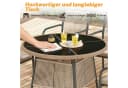 Celya Garten-Essgruppe Grau mit Runder Glasplatte und 4 Armlehnstühlen Bild 4