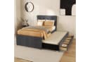 Celya Polsterbett Grau mit Schubladen und Rollbett Bild 4