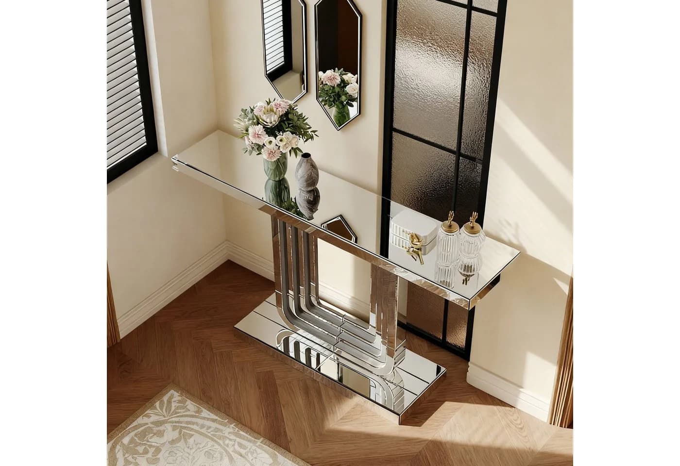 Celya Beistelltisch Silber-Optik Konsolentisch 120cm - Bild 3