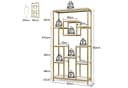 Celya Bücherregal 180 cm Gold Weiß Modernes Regal Bild 1