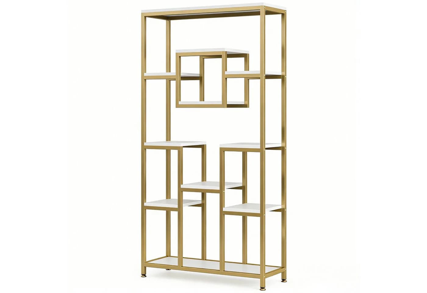 Celya Bücherregal 180 cm Gold Weiß Modernes Regal - Bild 2