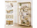 Celya Bücherregal 180 cm Gold Weiß Modernes Regal Bild 4
