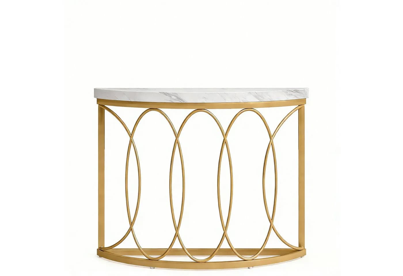 Celya Konsolentisch Weiß/Gold Halbmond Design - Bild 2