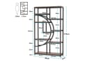 Celya Bücherregal Raumteiler Industrial Design Rustikal Braun Schwarz Bild 1