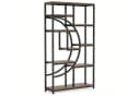 Celya Bücherregal Raumteiler Industrial Design Rustikal Braun Schwarz Bild 2