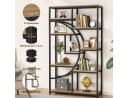 Celya Bücherregal Raumteiler Industrial Design Rustikal Braun Schwarz Bild 4