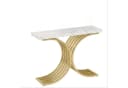 Celya Konsolentisch Weiß/Gold Marmor Metallgestell Glamour Design Bild 2