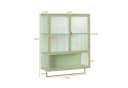 Celya Wandhängeschrank 60 cm Grün mit Glastüren Modern Bild 1