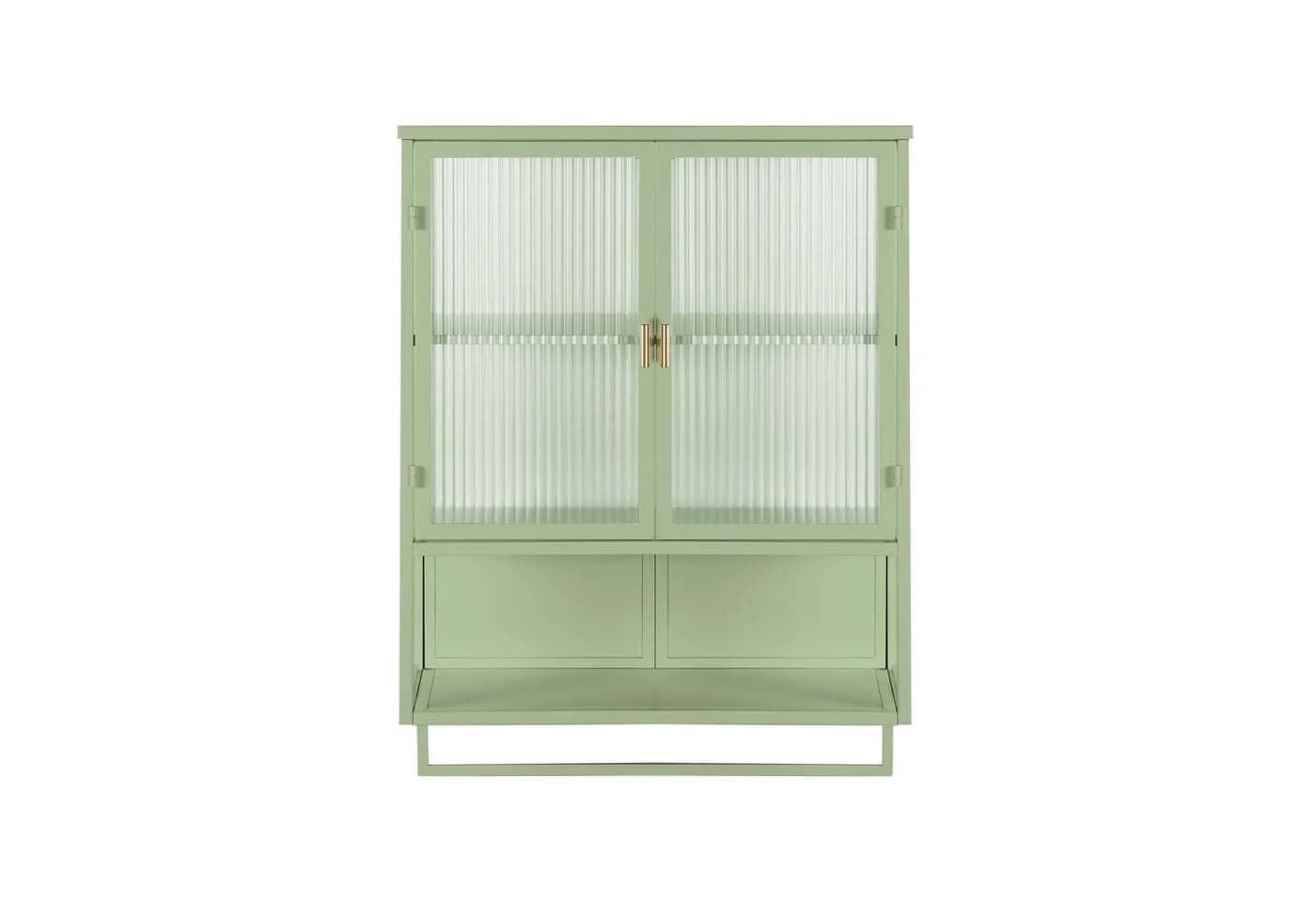 Celya Wandhängeschrank 60 cm Grün mit Glastüren Modern - Bild 4