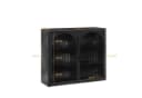 Celya Wandhängeschrank 70 cm Glas-Türen Moderner zweitüriger Wandschrank, Schwarz Bild 1