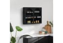 Celya Wandhängeschrank 70 cm Glas-Türen Moderner zweitüriger Wandschrank, Schwarz Bild 2