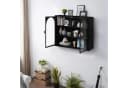 Celya Wandhängeschrank 70 cm Glas-Türen Moderner zweitüriger Wandschrank, Schwarz Bild 3