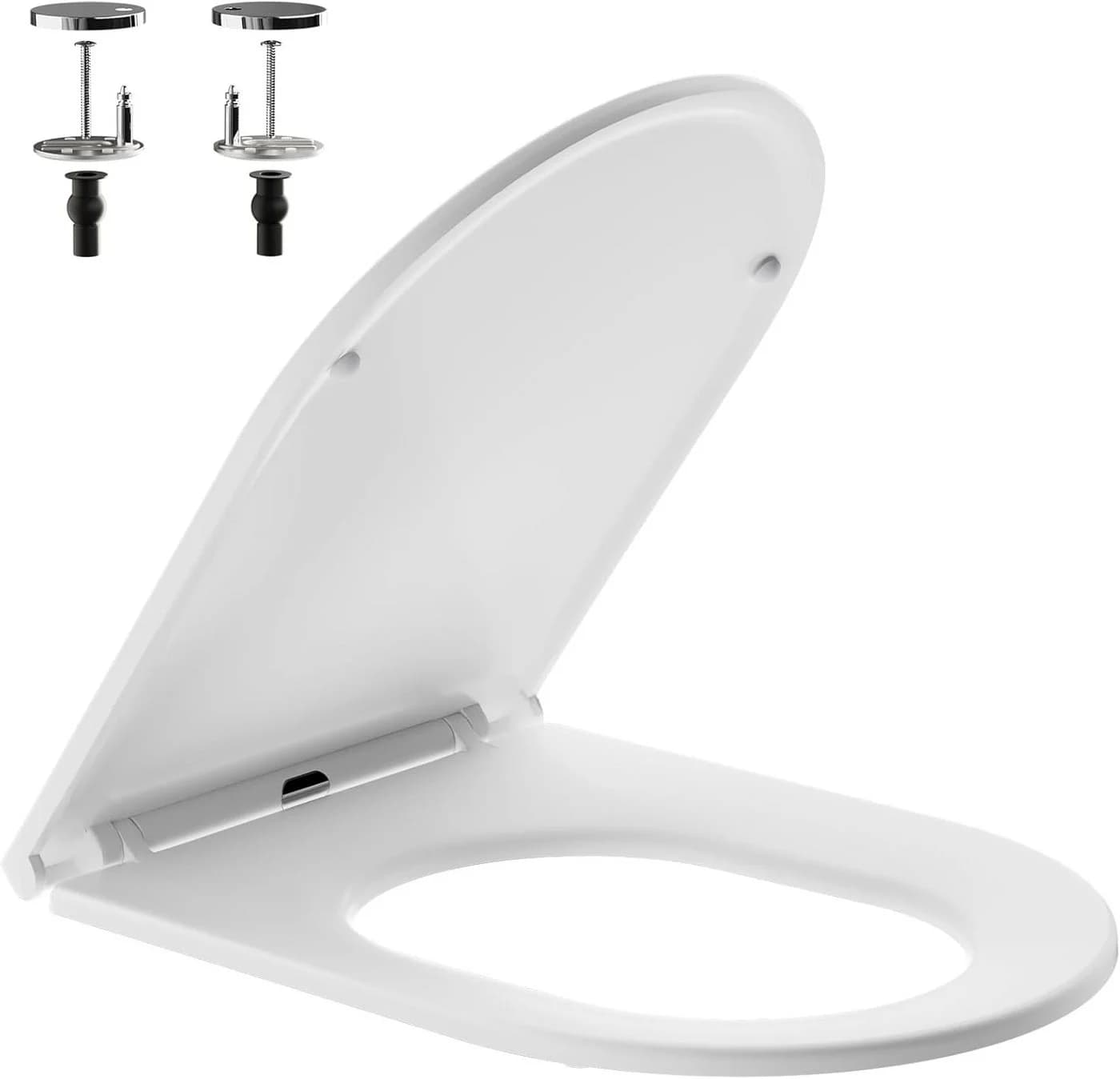 AIMAX WC-Sitz D-Form Softclose Quick Release Duroplast Weiß - Bild 2