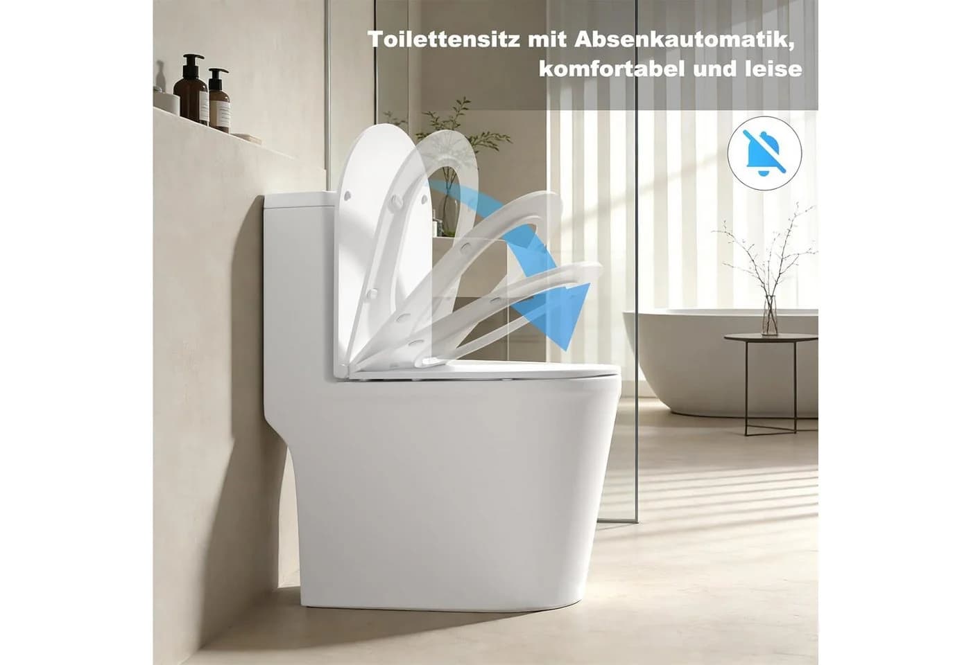 AIMAX WC-Sitz D-Form Softclose Quick Release Duroplast Weiß - Bild 5