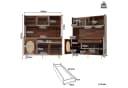 Celya Küchenbuffet Buffetschrank Landhaus Braun mit LED und Lochwand Bild 1