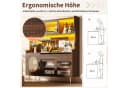 Celya Küchenbuffet Buffetschrank Landhaus Braun mit LED und Lochwand Bild 3