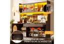 Celya Küchenbuffet Buffetschrank Landhaus Braun mit LED und Lochwand Bild 4