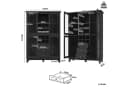 Celya Hochschrank Weinschrank Schwarz mit App-LED Bild 1