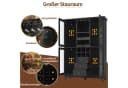Celya Hochschrank Weinschrank Schwarz mit App-LED Bild 4