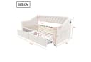 Celya Polsterbett Schlafsofa Beige mit USB und Stauraum Bild 1