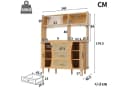 Celya Küchenbuffet Buffetschrank Rattanoptik mit Stauraum Bild 1