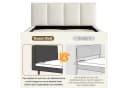 Celya Polsterbett Doppelbett Beige Chenille mit Lattenrost Bild 5